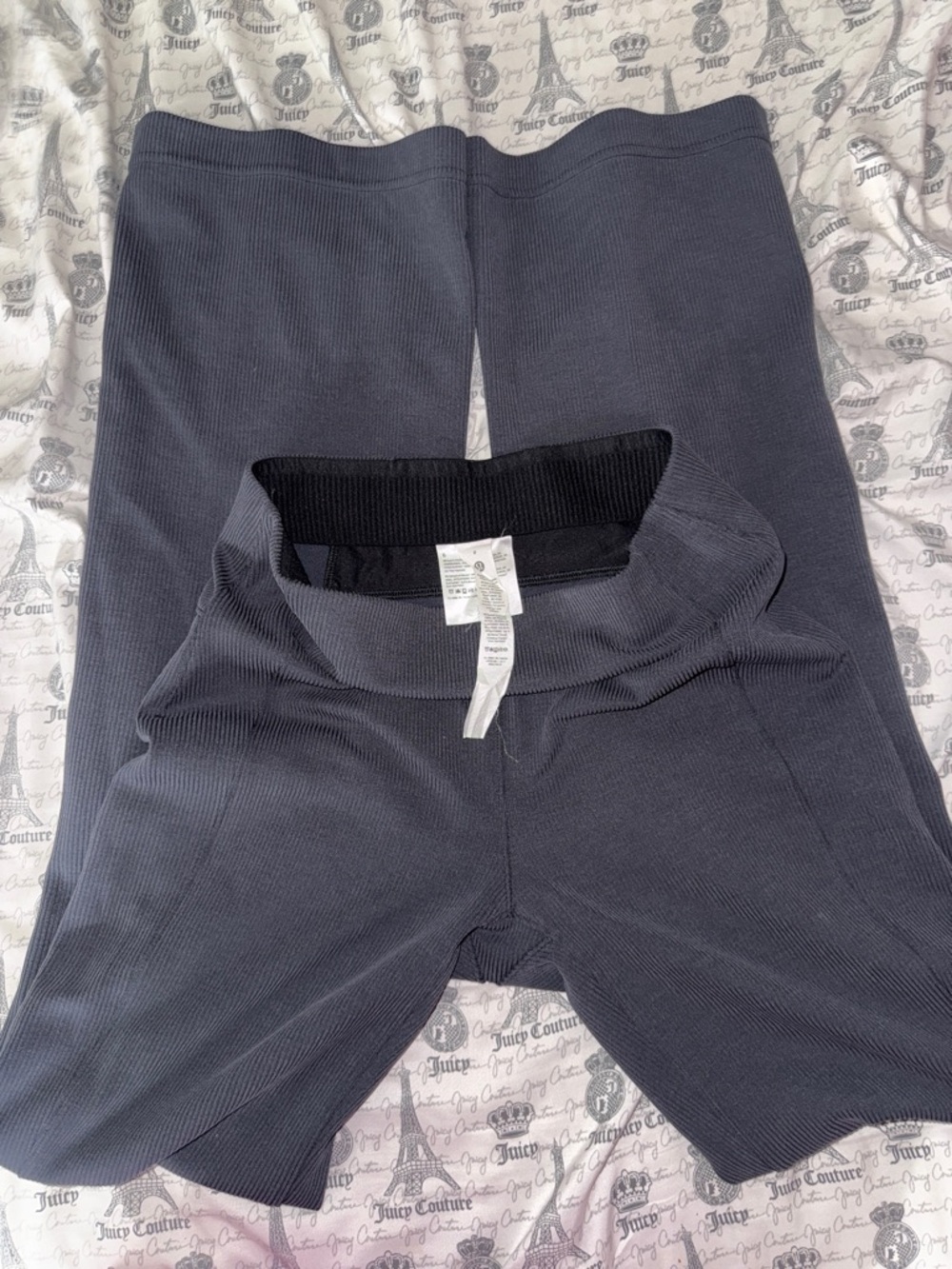 Lululemon Brushed Softstreme Ribbed Zip Flared Pants